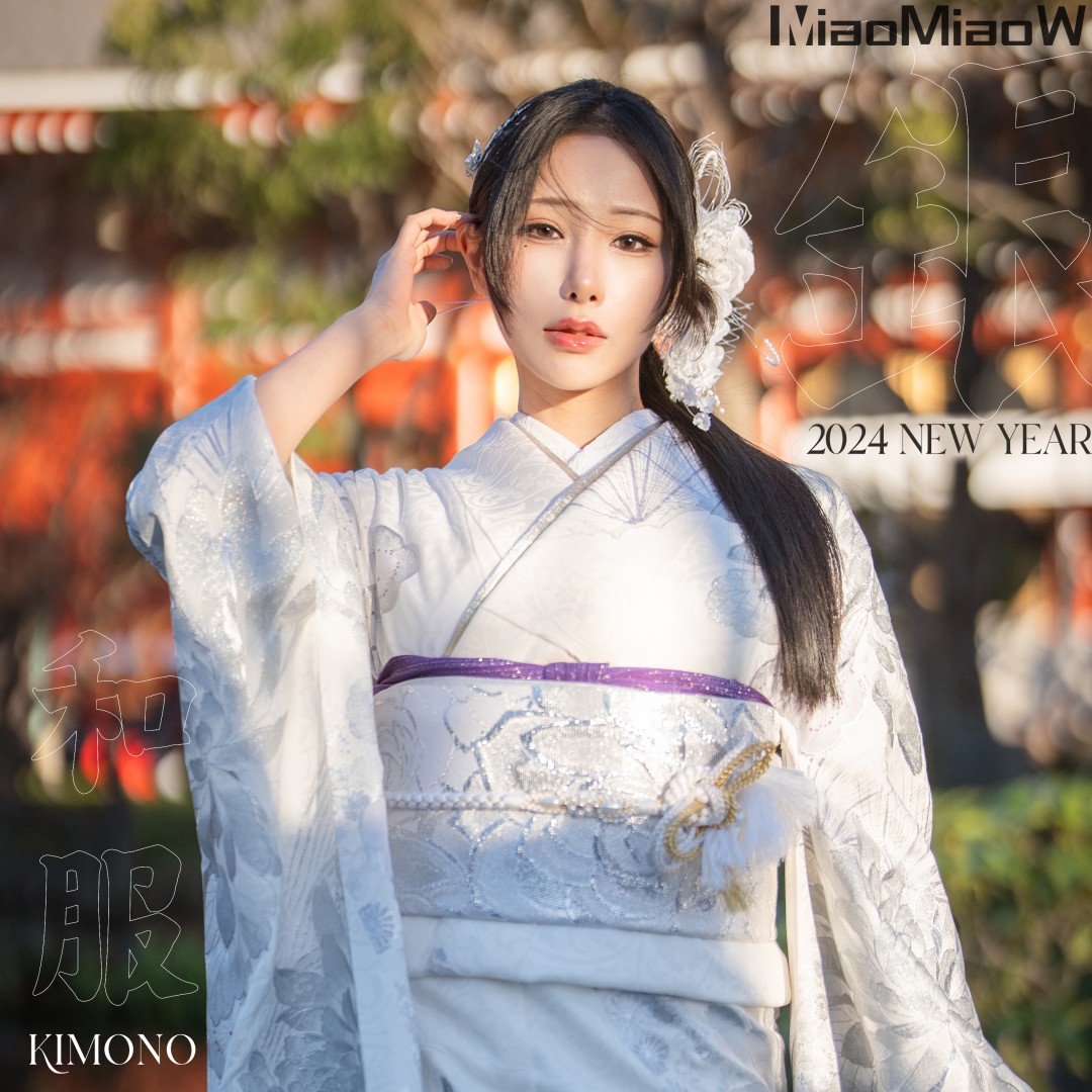 Hane Ame 雨波写真 – Original 2024 New year Silver Kimono [33P+5V-107MB]-色懒妙妙窝